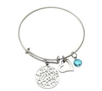 XIGAWAY Bracelet réglable en forme de cœur pour femme, bracelet coulissant en acier inoxydable avec motif géométrique, taille unique, Acier inoxydable, Pas de gemme