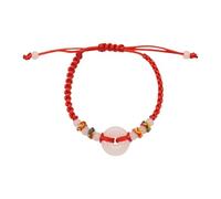 XIGAWAY Bracelet traditionnel chinois avec pendentif en jade tressé à la main, cordon rouge pour homme et femme, taille unique, Filetage, Pas de gemme