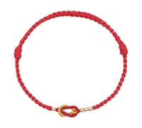 XIGAWAY Bracelets de couple avec nœud chinois - Cordes d'amitié rouges et noires tissées à la main avec breloque nuage de bon augure, taille unique, Dragonne, Pas de gemme