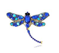 XIGAWAY Broche en forme de libellule avec strass en alliage pour femme, 1, Métal