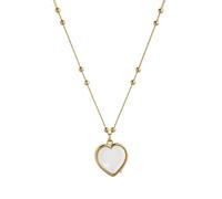XIGAWAY Collier avec boîte en verre en forme de cœur - Pierre de naissance - Bijoux pour femme - 41-50 cm, 1, Cuivre, Pas de gemme