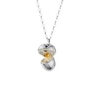 XIGAWAY Collier avec médaillon en forme de pomme de pin pour femme, pendentif en argent, chaîne réglable de 51 à 80 cm, bijou cadeau