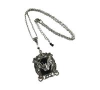 XIGAWAY Collier avec pendentif chauve-souris avec cristal noir, collier ras du cou gothique unisexe pour femmes et hommes, 1, Métal, Pas de gemme