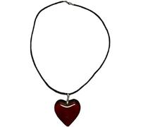 XIGAWAY Collier avec pendentif en forme de cœur pour femme - Cordon en cuir noir réglable avec breloque en alliage (6 variations de couleurs), 1, Métal, Pas de gemme