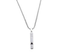 XIGAWAY Collier avec pendentif en forme de flûte hip-hop, chaîne de maïs fonctionnelle, bijou pour homme et femme, 51-80 cm, 1, Acier titane, Pas de gemme