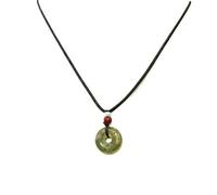 XIGAWAY Collier avec pendentif nœud mystique chinois, cordon tressé avec collier traditionnel Ping An Kuo, collier ethnique bohème réglable pour femme