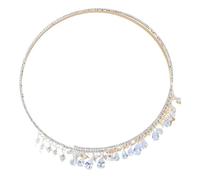 XIGAWAY Collier en cristal pour femme, pendentif géométrique avec chaîne à maillons cuboïdes, bijoux professionnels galvanisés, 2 types, Métal, Pas de gemme