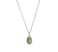 XIGAWAY Collier en pierre naturelle en forme de goutte d'eau avec pendentif en cuivre pour femme 45 + 5 cm, 1, Cuivre, Pas de gemme