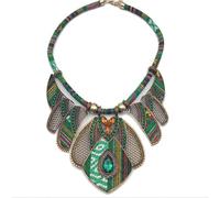 XIGAWAY Collier plastron ras du cou style bohème, indien, africain, égyptien, tribal, Tissu,