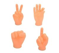 XIGAWAY Gant de caressage pour chat - Ensemble de 4 gestes pour jeu interactif et massage, gant en silicone souple pour toilettage, collage avec chatons et chats (OK, poing, oui) (4 gestes)