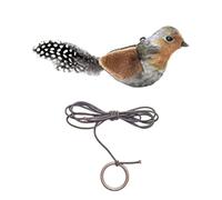 XIGAWAY Jouet pour chat à presser en forme de griffe de chat 3 oiseaux réalistes en colère, jouet interactif pour chat, convient pour les chatons, marron et jaune vert (marron 2)