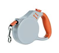 XIGAWAY Laisse rétractable pour chien - Bobine automatique de 5 m avec poignée confortable - Sans nœuds - Pour chiens de petite, moyenne et grande taille - Noir/gris, rose/noir, bleu/rose, gris/orange