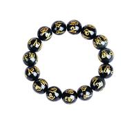 XIGAWAY Mala Bracelet de perles en résine 8 mm, 10 mm, 12 mm, 14 mm pour homme et femme, bracelet ethnique culturel, été 2025, taille unique, Plastique, Pas de pierre précieuse