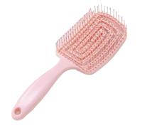 XIGAWAY Peigne de taquinerie rose pêche et violet lavande, peigne à cheveux volumateur en poils en nylon pour lisser et relever, brosse à cheveux démêlante en ABS (peigne rose)