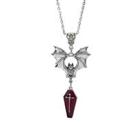 XIGAWAY Sweet & Gothic Collier avec pendentif en forme de cœur pour femme, cadeau d'Halloween, pendentif en alliage avec chaîne croix, couleurs 5969 et 5970, 1, Métal, Pas de gemme