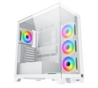 Xigmatek Boîtier PC moyen tour Endorphin Ultra Arctic – ATX RGB panneaux vitrés Blanc