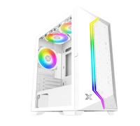 Boitier Mini Tour Micro ATX Xigmatek Gemini II RGB avec panneau vitré (Blanc)