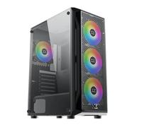 Xigmatek Boîtier Moyen Tour ATX Gaming X RGB avec Panneau Vitré, Noir EN46621
