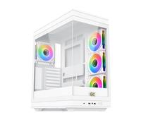 Xigmatek Boitier Moyen Tour E-ATX Meta RGB avec panneaux vitrés (Blanc)