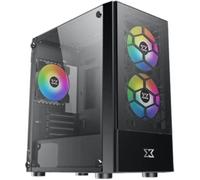 XIGMATEK OREO - MT - micro ATX - panneau latéral fenêtré (verre trempé) - pas d'alimentation (ATX / PS/2) - noir - USB/Audio