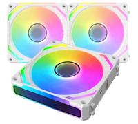 Starlink Ultra Arctic (Blanc) - Pack 3 Ventilateurs PC - 3x120mm ARGB - 800-2000 RPM - <29,2 dBA - 68,5 CFM - Hub inclus