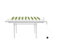 Xigner Kit de culture hydroponique PVC-U - Système hydroponique à 1 couche - 36 sites - 4 tuyaux et profondeur d'écoulement - Jardins aquatiques pour plantes, culture, jardin, hydroponique, blanc