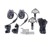 Xigner Lot de 2 phares LED supplémentaires pour moto 12 V Phare antibrouillard moto 4000 lm avec arceau de réglage universel à 360° pour motor universal