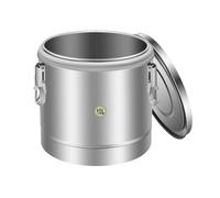 Xigner Récipient isotherme de transport professionnel, 10/20/30 l, en acier inoxydable, hermétique, avec couvercle et fermeture à pression, pour pâtes, soupe, céréales, grand récipient isotherme pour