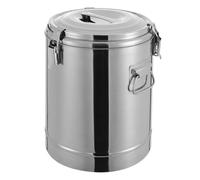 Xigner Récipient isotherme de transport professionnel, 10/20/30 l, en acier inoxydable, hermétique, avec couvercle et fermeture à pression, pour pâtes, soupe, céréales, grand récipient isotherme pour