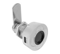 Xigner Serrure à empreintes digitales, 18 mm, électronique, avec charge USB, pour boîte aux lettres, avec temps de veille de 6 à 8 mois pour casier et meubles, 5 à 12 mm, argenté