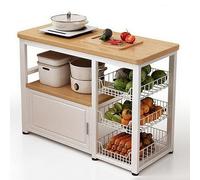 XIGOUZIQU Bahut Cuisine/Meuble De Rangement De Salon, Buffet Grande Capacité avec Rangement, Meuble D'appoint for Salle à Manger, Salon, Cuisines;Buffet Cuisine Rangement(White,80x50cm/31.49x19.68in)
