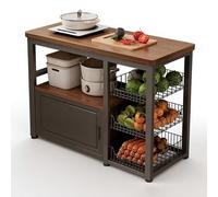 XIGOUZIQU Bahut Cuisine/Meuble De Rangement De Salon, Buffet Grande Capacité avec Rangement, Meuble D'appoint for Salle à Manger, Salon, Cuisines;Buffet Cuisine Rangement(Black,80x40cm/31.49x15.74in)