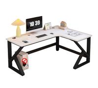 XIGOUZIQU Bureau d'angle Table d'Ordinateur pupitre de Style Simple et Moderne Ergonomique de Salle à Manger Grand Plateau for Etudier Travailler Chambre(White,120cm(47.24in))