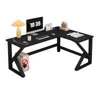 XIGOUZIQU Bureau d'angle Table d'Ordinateur pupitre de Style Simple et Moderne Ergonomique de Salle à Manger Grand Plateau for Etudier Travailler Chambre(Black,180cm(70.86in))