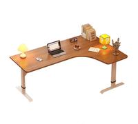 XIGOUZIQU Bureau d'angle Table d'Ordinateur pupitre de Style Simple et Moderne Hauteur réglable de Salle à Manger Grand Plateau for Etudier Travailler Chambre(Brown,180cm(70.86in))