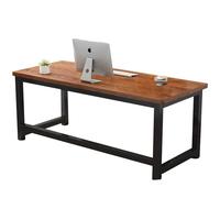 XIGOUZIQU Bureau D'ordinateur, Table d'Ordinateur pupitre de Style Simple et Moderne Ergonomique Gain de Place for Postes de Travail, Étude, Chambre(Brown,140cm(55.11in))