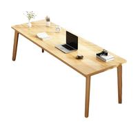 XIGOUZIQU Bureau Gaming Table d'Ordinateur Table d'Appoint for Chambre, Ergonomique Gain de Place Grand Espace de Rangement for Etudier Travailler Chambre(Khaki,140cm(55.11in))