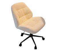 XIGOUZIQU Chaise de Coiffeuse, Tabouret de Maquillage Chaise Coiffeuse Pivotante Réglable en Hauteur, Pivotante avec Dossier et Socle for Chambre, Dressing(White1)
