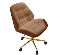 XIGOUZIQU Chaise de Coiffeuse, Tabouret de Maquillage Chaise Coiffeuse Pivotante Réglable en Hauteur, Pivotante avec Dossier et Socle for Chambre, Dressing(Brown2)
