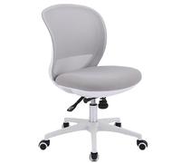 XIGOUZIQU Chaise Pivotante Fauteuil de Bureau,Coussin amélioré, avec roulettes, Roulette Pivotant à 360°, avec Dossier Arrondi for Maison/Bureau, for Travail ou Gaming(Gray)