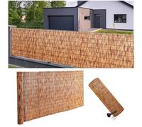 XIGOUZIQU Clôture décorative, brise-vue en bambou - Clôture en bois naturel - Clôture de balcon - Clôture d'intimité en bambou pour jardin - 2, 3, 4, 5, 1,8 m de haut (1,4 x 2 m)
