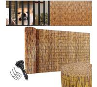 XIGOUZIQU Clôture murale brise-vue pour terrasse, rouleaux de clôture en bambou, clôture pour plantes de piscine, 0,6 m, 0,9 m, 1,2 m, 1,5 m, 1,8 m de haut, pour cour, jardin, balcon, clôtures