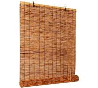XIGOUZIQU Store enrouleur en bambou pour extérieur/intérieur - Rideau de paille décoratif fait à la main - Stores en bambou (135 x 230 cm)