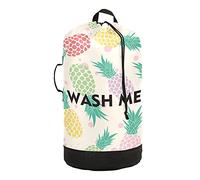 xigua Ananas Sac à linge durable et robuste pour voyage Sac de rangement étanche pour vêtements sales avec bretelles réglables et cordon de serrage pour la maison, l'université, le dortoir, le linge