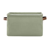 xigua Grand panier de rangement pliable en toile durable avec poignées pour la maison, le bureau, le placard - Vert sauge