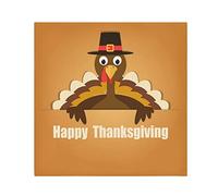 xigua Thanksgiving Turkey Napkins - Napkins Washable Polyester Dinner Idéal pour Les dîners en Famille, Les fêtes, dîner d'halloween et Plus (20 x 20 Pouces - 6/pc)