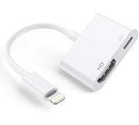 XIHAMA Adaptateur Lightning vers HDMI Digital AV pour iPad iPhone vers HDMI Adaptateur 1080p avec port de charge Lightning compatible pour iPhone, iPad et iPod modèles et écrans TV projecteurs