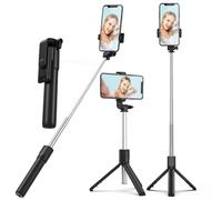 XIHAMA Perche à Selfie avec trépied, trépied de téléphone Portable et télécommande sans Fil, Support de téléphone Portable Compatible avec iPhone, Samsung, Xiaomi et Smartphones Android (Noir)
