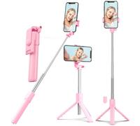 XIHAMA Perche à Selfie avec trépied, trépied de téléphone Portable et télécommande sans Fil, Support de téléphone Portable Compatible avec iPhone, Samsung, Xiaomi et Smartphones Android (Rose)