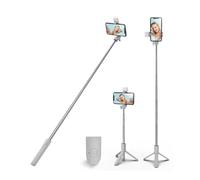 XIHAMA Perche à Selfie avec trépied, trépied de téléphone Portable et télécommande sans Fil, Support de téléphone Portable Compatible avec iPhone, Samsung, Xiaomi et Smartphones Android (Blanc avec